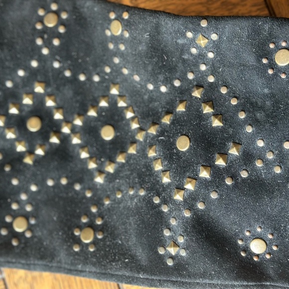 Suede studded boots 3" heel size 11 women's - Picture 3 of 6